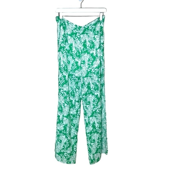 LULUS Hey Vacay Green Tropical Print Wide Leg Pants - Picture 2 of 4